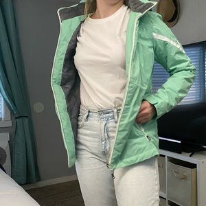 snow jacket mint color size medium
